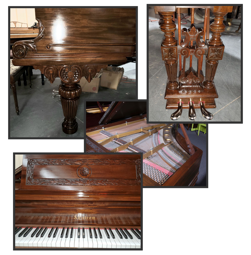 6'1" mahogany piano