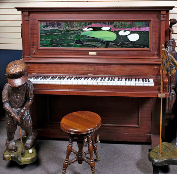 Hand-carved Augusta 13th Hole Piano